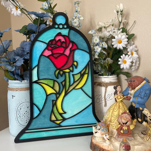 Enchanted Rose Wood "Stained Glass" | 14x10