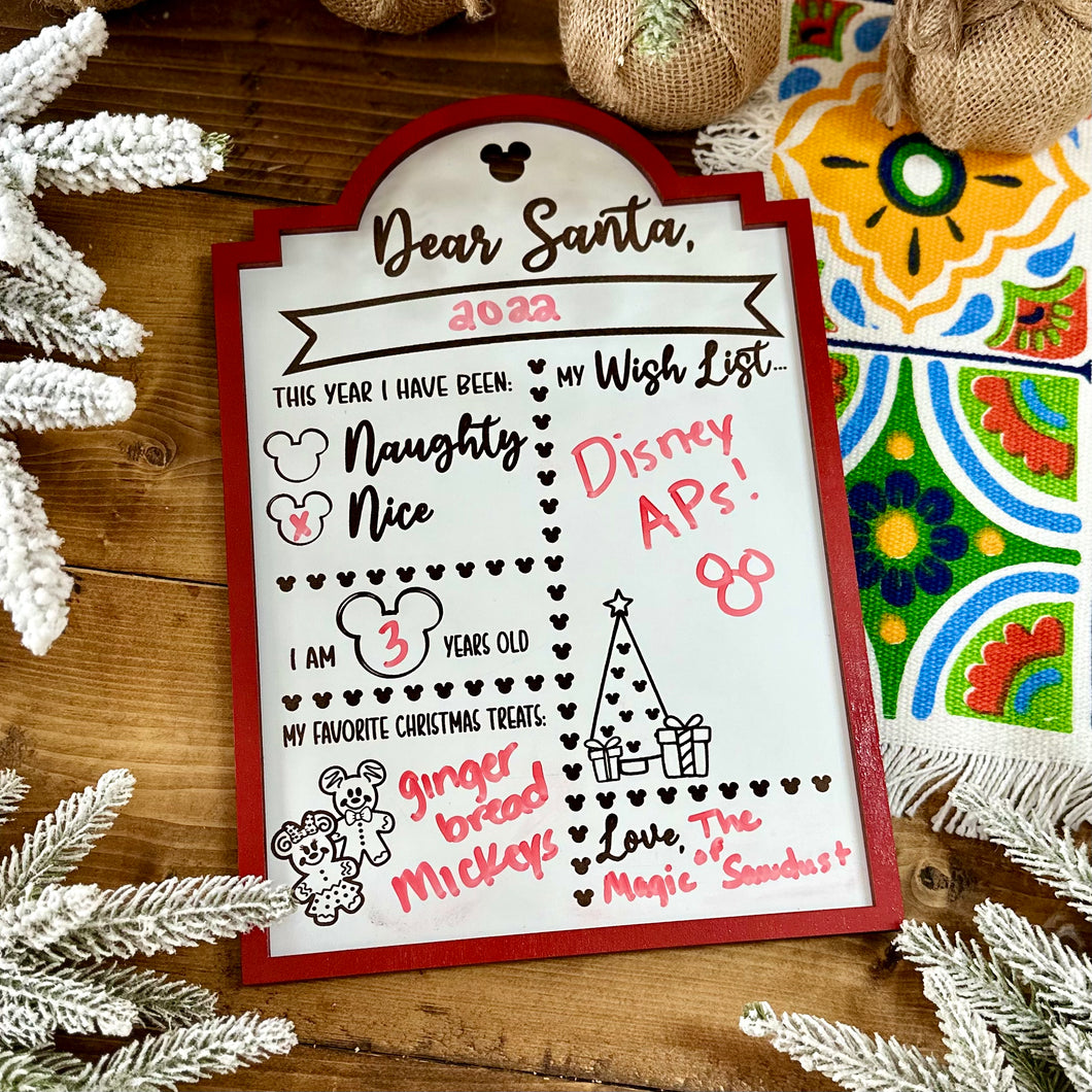 Dear Santa White Board | 11x8